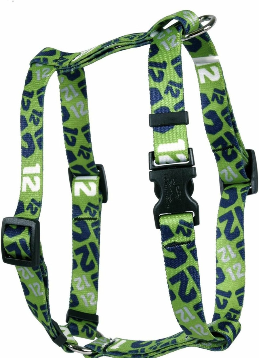 Small Animal Yellow Dog Design | Yellow Dog Design 12Th Dog Green Roman Style H Dog Harness Fits Chest Circumference Of 8 To 14\", X-Small/3/8