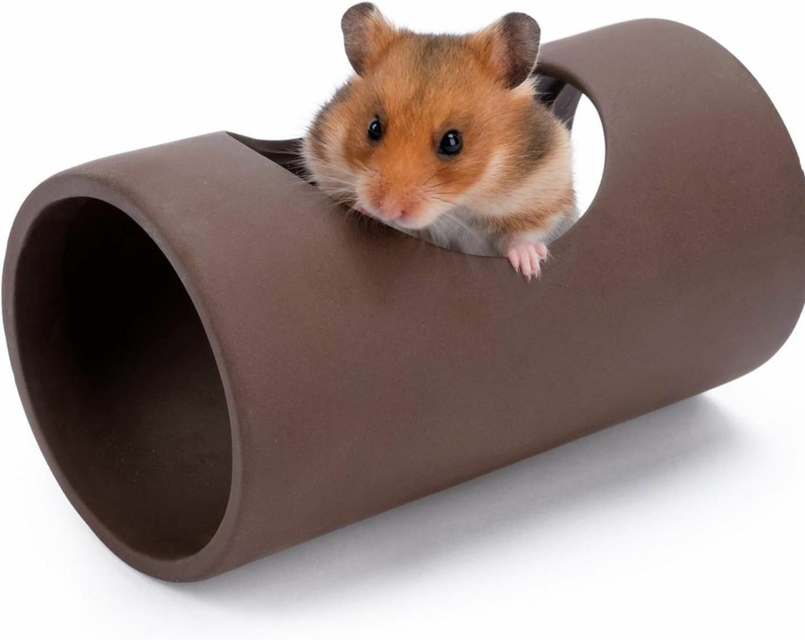 Small Animal Niteangel | Niteangel Ceramic Hamster Tunnel & Tubes Hideout: For Dwarf Robo Syrian Hamsters Mice Rats Or Other Small Animals (Tunnel - Small)