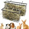 Small Animal kathson | Kathson Rabbit Hay Feeder 2 Pack, Metal Bunny Hay Rack For Cage With Hooks, Rabbit Hay Holder For Bunny Guinea Pig Chinchilla