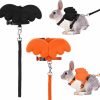 Small Animal Filhome | Filhome 2 Pack Halloween Adjustable Rabbit Bunny Harness And Leash Set With Wings,Orange And Black Halloween Style Vest Harness For Halloween Dress Up Party Cosplay(Xs/Orange And Black)