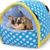 Small Animal Wontee | Wontee Hamster Bed Hideout Sugar Glider Hammock Small Animal Warm Bed House For Hamsters Hedgehogs Sugar Glider Gerbils Mice (Medium, Colorful Plaid)