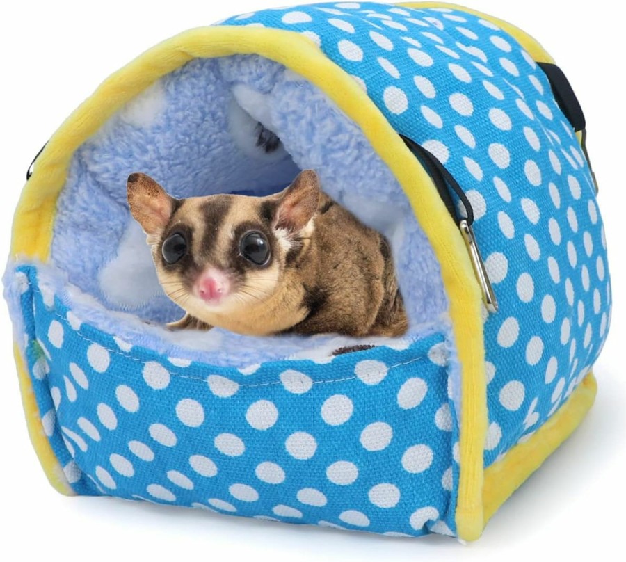 Small Animal Wontee | Wontee Hamster Bed Hideout Sugar Glider Hammock Small Animal Warm Bed House For Hamsters Hedgehogs Sugar Glider Gerbils Mice (Medium, Colorful Plaid)