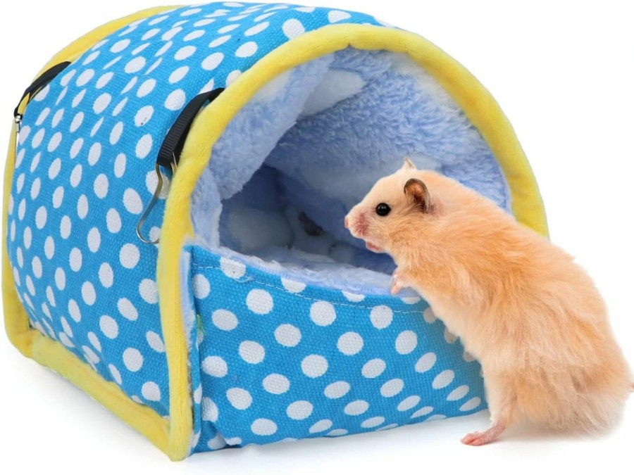 Small Animal Wontee | Wontee Hamster Bed Hideout Sugar Glider Hammock Small Animal Warm Bed House For Hamsters Hedgehogs Sugar Glider Gerbils Mice (Medium, Colorful Plaid)