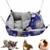 Small Animal MuYaoPet | Muyaopet Winter Warm Guinea Pig Rabbit Hedgehog Bed Sugar Glider Squirrel Hamster Hanging Cave Bed Snuggle Sack For Cage Accessories (13.7X9.8X3.1 Inch (Pack Of 1), Blue)