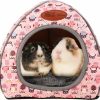 Small Animal Kwerdas | Kwerdas Cozy Guinea Pig Hideout Bed Soft Fleece Material Removable Cushion Washable And Dryer Friendly Perfect Cage Accessories For Rabbits Hamsters Hedgehogs