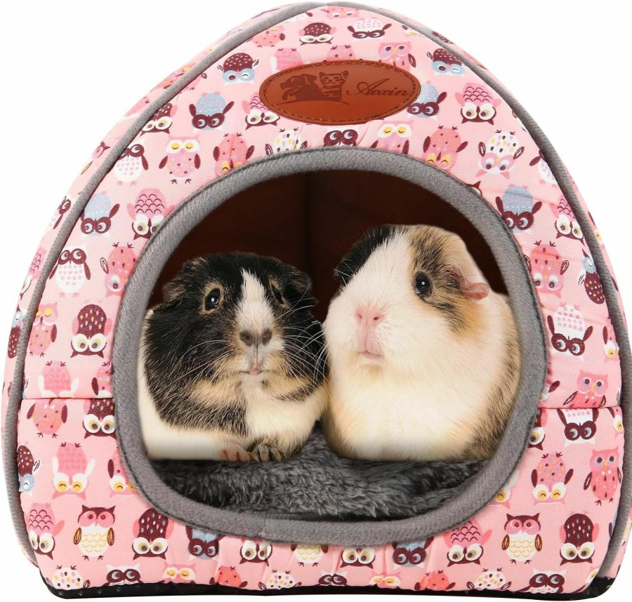 Small Animal Kwerdas | Kwerdas Cozy Guinea Pig Hideout Bed Soft Fleece Material Removable Cushion Washable And Dryer Friendly Perfect Cage Accessories For Rabbits Hamsters Hedgehogs