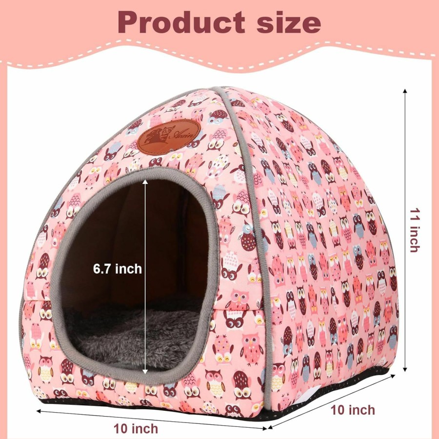 Small Animal Kwerdas | Kwerdas Cozy Guinea Pig Hideout Bed Soft Fleece Material Removable Cushion Washable And Dryer Friendly Perfect Cage Accessories For Rabbits Hamsters Hedgehogs