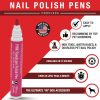 Small Animal Warren London | Warren London Pawdicure Dog Nail Polish Pens | Quick Dry, Low Odor, Non-Toxic Dog Accessories | Ideal For Dog Birthday, Dog Costume | Made In Usa | 13 Colors | Pink Purp Red