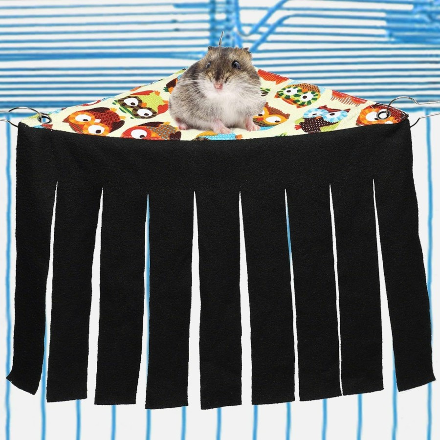 Small Animal Petmolico | Petmolico Guinea Pig Corner Hideaway, Small Animals Fleece Forest Corner Hideout Pet Cage Decor Hammock For Rat Hamster Ferret Hedgehog, Leopard