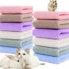 Small Animal PINVNBY | Pinvnby 12 Pcs Guinea Pig Blanket Hamster Fleece Cage Liners Guinea Pig Accessories Coral Fleece Rabbit Cage Liners Small Animal Bedding Mat Dog Bath Towel For Pets Sleeping (13.8 X 29.5 Inch)