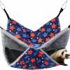 Small Animal petonfun | Petonfun Guinea Pig Hideout Toys Ferret Hammock Rat Hammock Large,Small Animal Chinchilla Bed For Hamster Tunnel Squirrel Sugar Glider Cage Accessories Set Hanging For Hide,Single Hammock,Blue