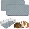 Small Animal WCDJOMOP | 2 Pack Guinea Pig Cage Liners - Washable Guinea Pig Pee Pads, Waterproof Reusable & Anti Slip Bedding Fast Super Absorbent Pee Pad For Small Animals Cages Rabbit Hamster Rat (24''X47'' (2 Pack), Grey)