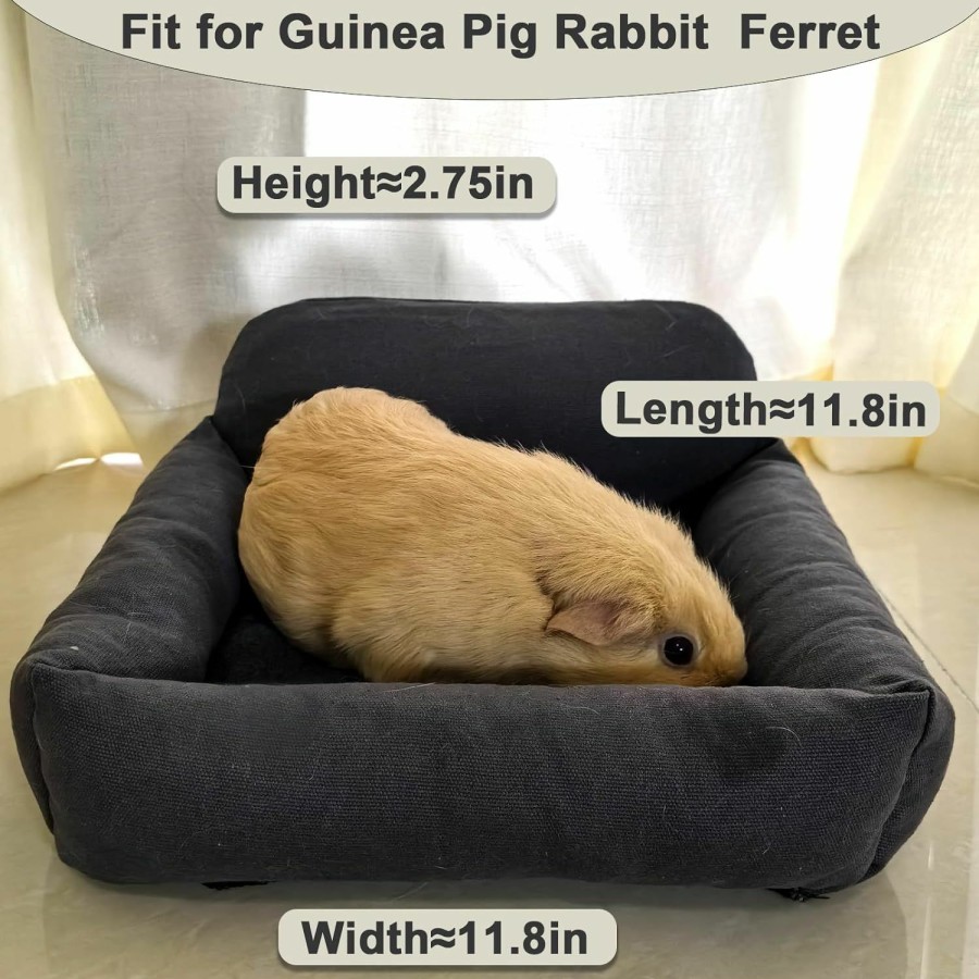 Small Animal FULUE | Guinea Pig Beds Mat For Sleep Set For Guinea Pig Ferret Chinchilla Cage Accessories Toys Sleeping Bed Needs Bedding (Purple)