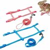 Small Animal PERSUPER | 2 Pack Rabbit Harness Leash - Persuper Bunny Cat Leash Adjustable Soft Nylon Small Animal Harness Set For Walking Running Outdoor Use With Safe Bell For Puppy Dog, Pig, Kitten, Ferret, Mini Pet