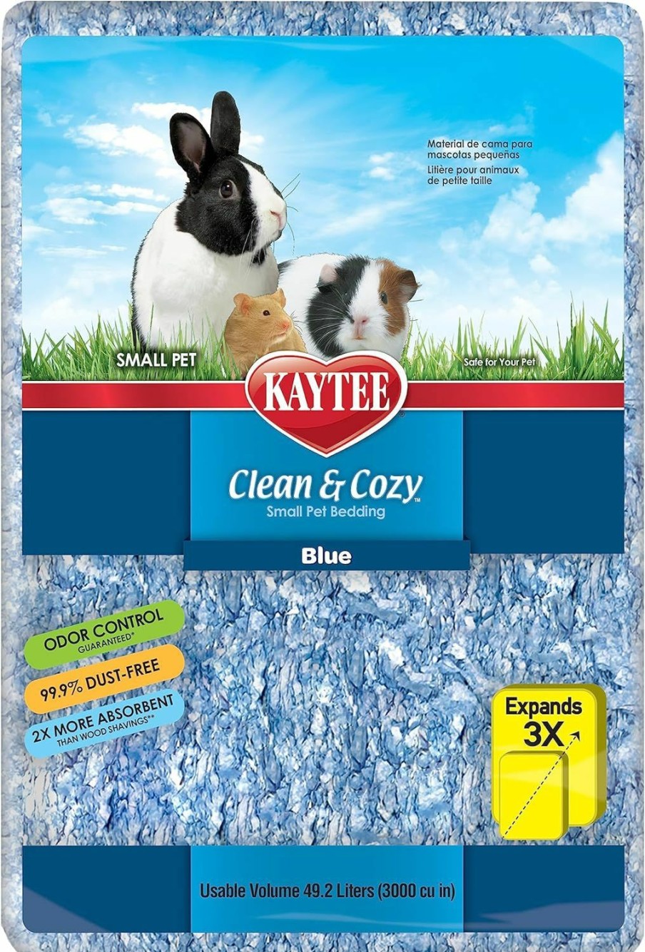 Small Animal Kaytee | Kaytee Clean & Cozy Blue Bedding For Guinea Pigs, Rabbits, Hamsters, Gerbils And Chinchillas, 49.2 Liter