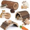 Small Animal Sofier | Sofier Toys Accessories For Cage Natural Guinea Pig And Chews For Teeth Rat Toys Chinchilla Toys Wood Hideout Hamster Bridge Apple Wood Sticks