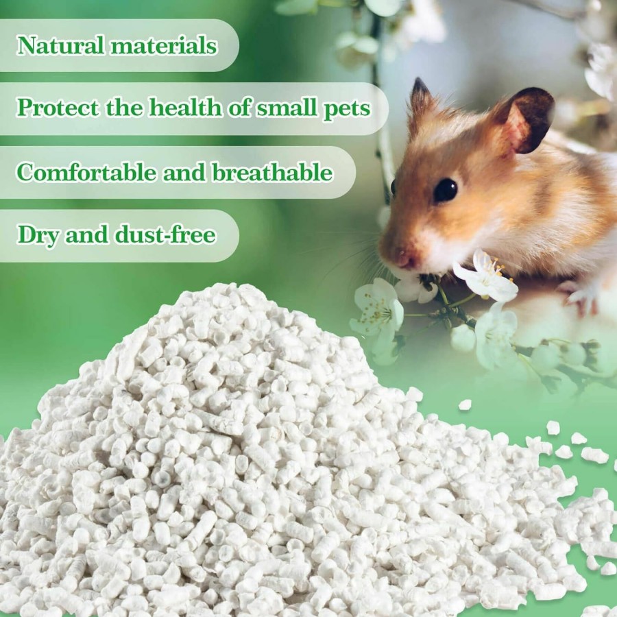 Small Animal Sukh | Sukh Paper Guinea Pig Bedding - Eco Paper Litter Pellets For Puppy Chinchilla Hamster Rabbit Kitty Small Animal Recycle Pet Supplied Good Absorbency Dust-Free Odor Control Lightweight 14.8 Oz White