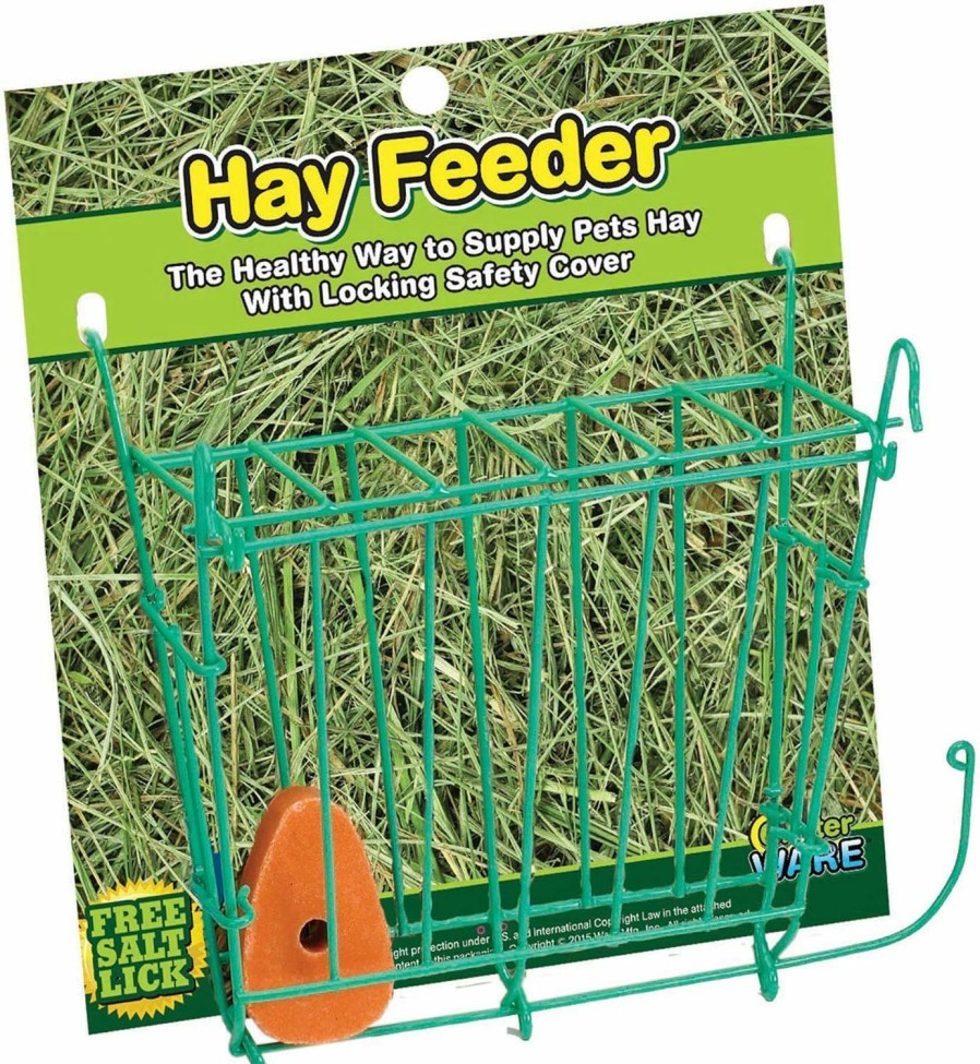 Small Animal Ware Manufacturing | Ware Manufacturing Hay Feeder With Free Salt Lick, 1 Pack