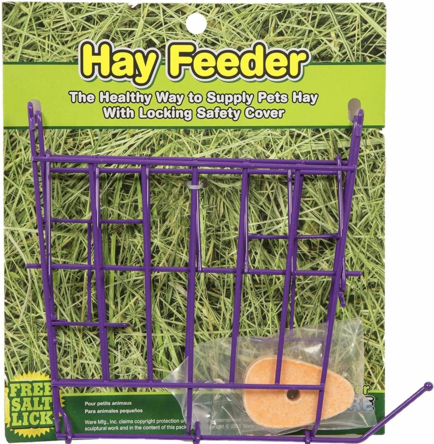 Small Animal Ware Manufacturing | Ware Manufacturing Hay Feeder With Free Salt Lick, 1 Pack