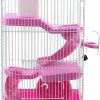 Small Animal iplusmile | Iplusmile Small Hamster Cage, 3 Tier Fun Pet Cage, Portable Rat Gerbil Cage Hamster House Habitats For Small Animal