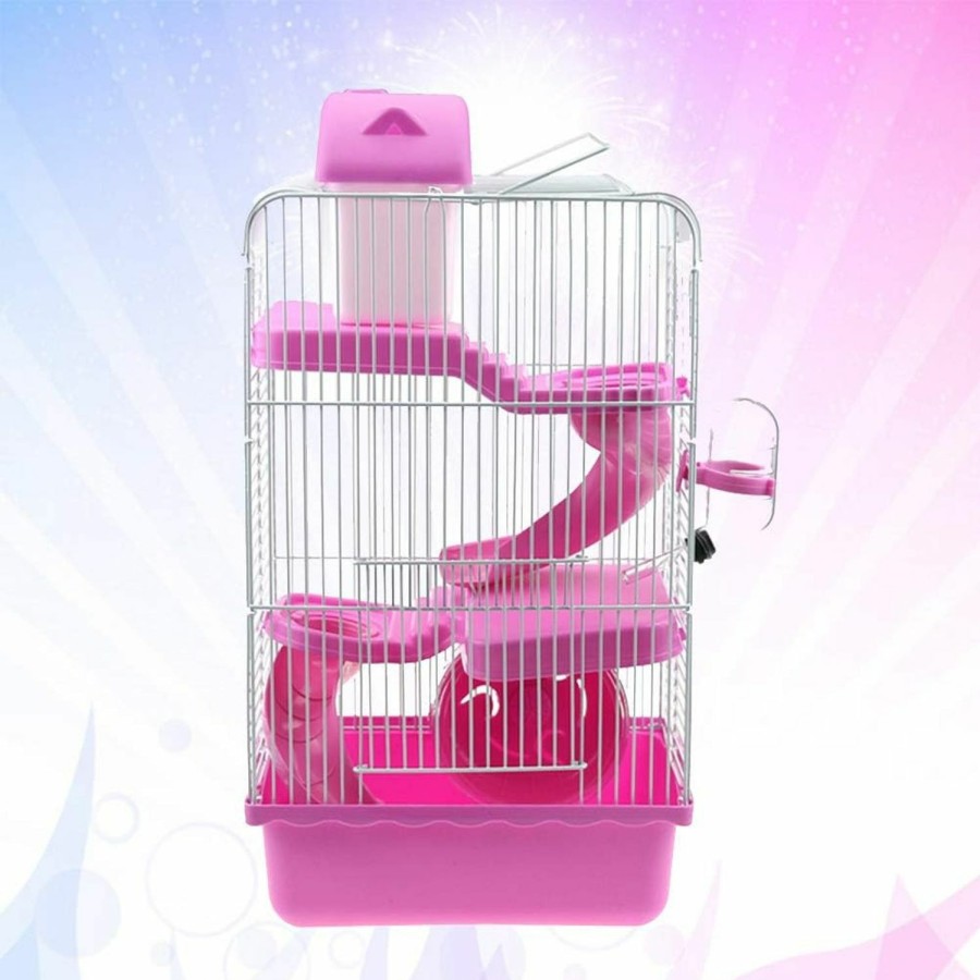 Small Animal iplusmile | Iplusmile Small Hamster Cage, 3 Tier Fun Pet Cage, Portable Rat Gerbil Cage Hamster House Habitats For Small Animal