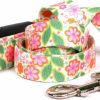 Small Animal Yellow Dog Design | Yellow Dog Design Flower Patch Ez-Grip Dog Leash With Comfort Handle 3/4\" Wide And 5' (60\") Long, Small/Medium