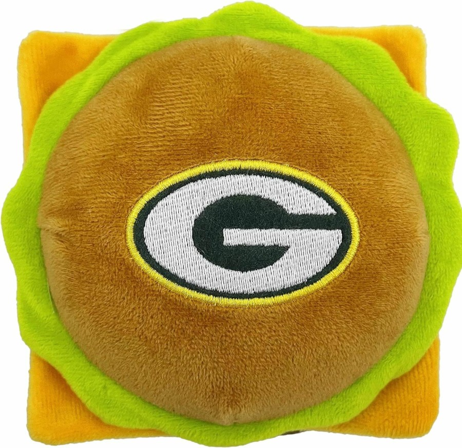 Small Animal Pets First | Pets First Nfl Seattle Seahawks Cheese Burger Plush Dog & Cat Squeak Toy - Cutest Stadium Hamberger Snack Plush Toy For Dogs & Cats With Inner Squeaker & Beautiful Football Team Name/Logo