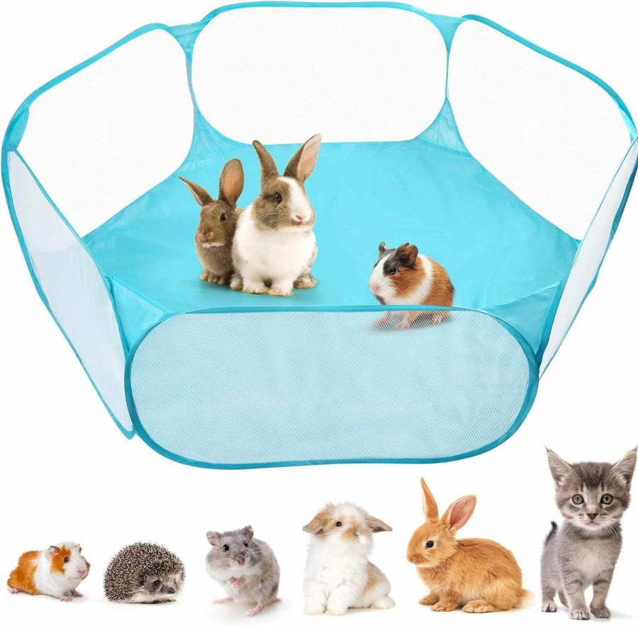 Small Animal PrimePets | Primepets Small Animal Cage Tent, Hamster Pet Playpen, Guinea Pig Cage Yard, Waterproof Foldable Outdoor/Indoor Pop Open Exercise Fence, Yard Fence For Baby Chicken Hedgehogs