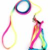 Small Animal yueton | Yueton Dog Pet Puppy Cat Kitty Adjustable Nylon Leash Rainbow Dog Chest Straps Chain Seven Color Traction Thoracic Dorsal Suits Dog Rope Dog'S Leash Chain