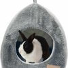 Small Animal Hamiledyi | Hamiledyi Warm Bunny Bed Cave Guinea Pig Hideout Bunny Winter House For Small Rabbits Guinea Pig Ferret Chinchilla Hedgehogs (12.6''X12.6''X13.8''). (Small)