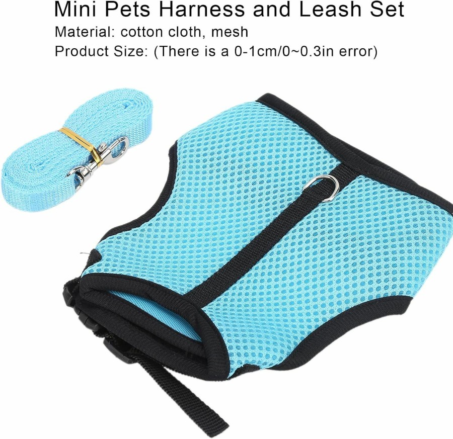 Small Animal GLOGLOW | Rabbit Harness With Leash, Small Animals Adjustable Buckle Breathable Mesh Pet Vest For Rabbit Squirrel Bunny Ferret Guinea Pig(S) Accessories