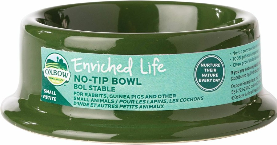 Small Animal Oxbow | Oxbow Enriched Life No Tip Bowl, Large