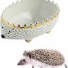 Small Animal WCDJOMOP | Hedgehog Bowl - Ceramic Small Animal Food Bowl Water Dish Feeder Chew Resistant Prevent Tipping For Hedgehog Hamster Sugar Glider Rat Gerbil Mice Small Animal Cage Accessories (Hedgehog Shape)