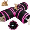 Small Animal BWOGUE | Bwogue Bunny Tunnels & Tubes Collapsible 3 Way Bunny Hideout Small Animal Activity Tunnel Toys For Dwarf Rabbits Bunny Guinea Pigs Kitty