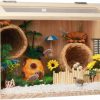 Small Animal NENHEIONI | Nenheioni Hamster Cage Wooden 15.7X11.8X11.8 Inch Guinea Pig Cages, For Hamster Gerbils Mice Lemming Degus Or Other Small-Sized Pets(The Product Does Not Include Interior Decoration)