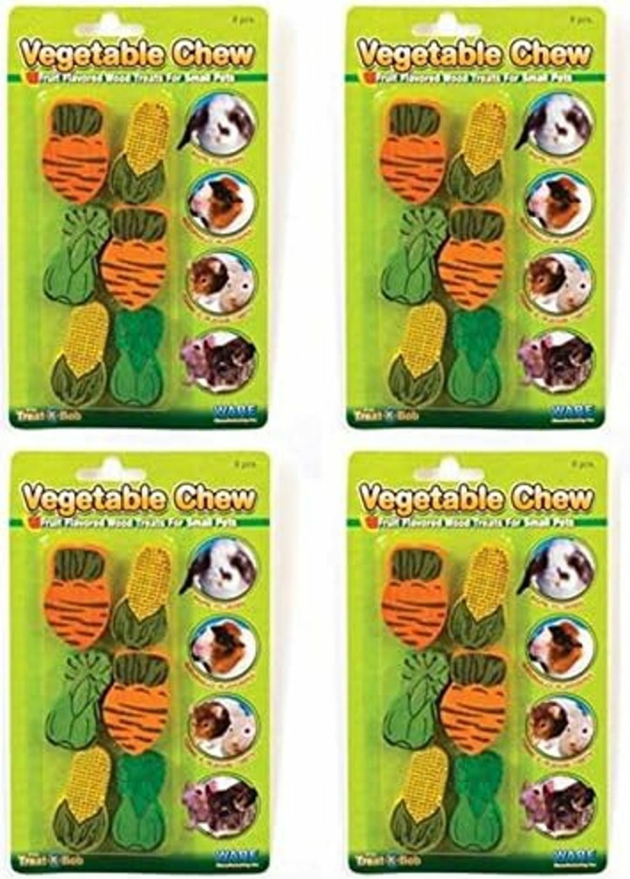 Small Animal Ware Manufacturing | Ware Manufacturing Wood Vegetable Small Pet Chews (4 Pack)