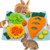 Small Animal ORZECHKO | Rabbit Hay Feeder - Interactive Polar Fleece Pet Foraging Mat Toy Indoor For Guinea Pig Bunny Chinchillas Hamster Ferrets Small Aniamls - Anti Slip Feeding Mat Treat Dispenser Machine Washable