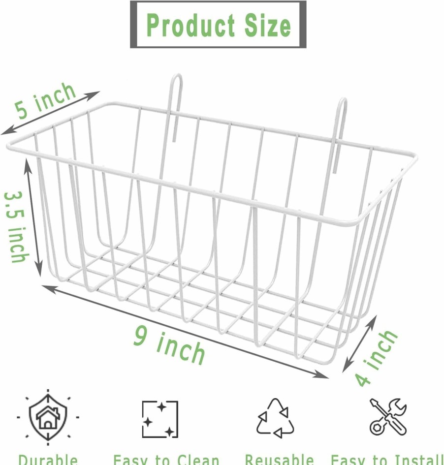 Small Animal Generic | 2Pcs Rabbit Hay Feeder, Metal Bunny Hay Rack Rabbit Cage Hanging Hay Holder Hay Rack Basket For Guinea Pigs Ferret Chinchilla Small Animal Cage Accessories (White)