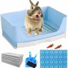 Small Animal Hamiledyi | Hamiledyi Large Rabbit Litter Box Trainer, Pet Litter Pan Trainer With Drawer Corner Bigger Pet Pan Rabbit Cage Mat Toilet Box For Bunny,Adult Guinea Pigs Chinchilla Ferret Hedgehog Small Animals