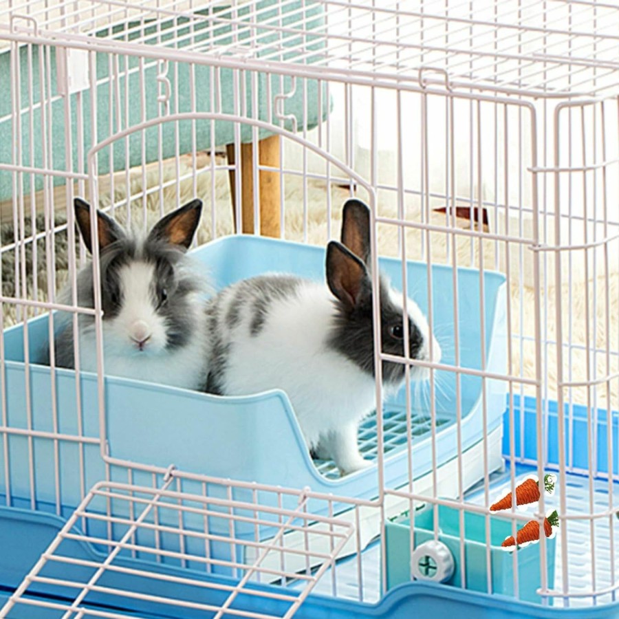 Small Animal Hamiledyi | Hamiledyi Large Rabbit Litter Box Trainer, Pet Litter Pan Trainer With Drawer Corner Bigger Pet Pan Rabbit Cage Mat Toilet Box For Bunny,Adult Guinea Pigs Chinchilla Ferret Hedgehog Small Animals