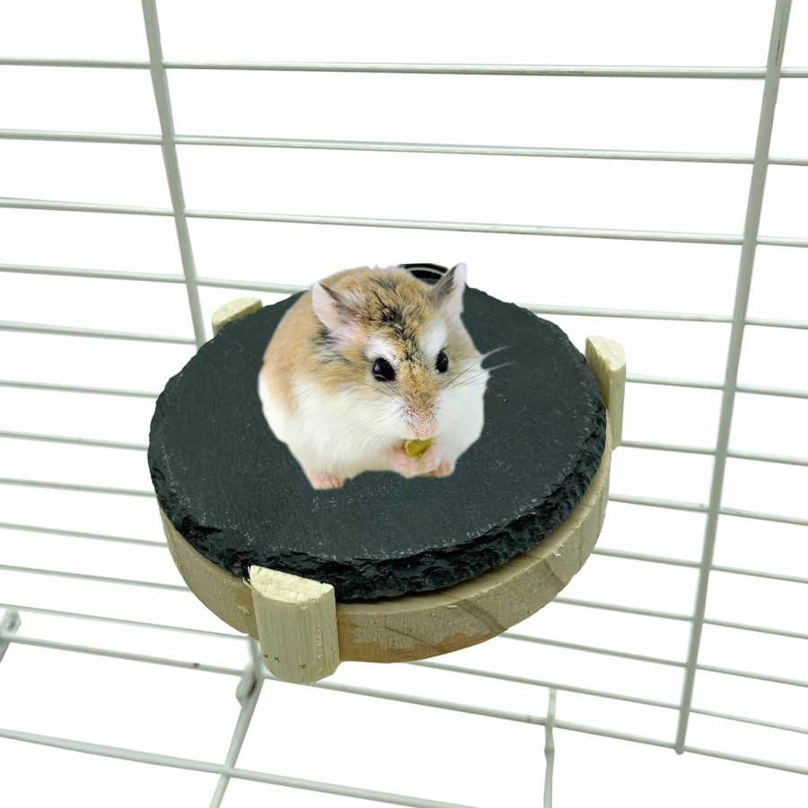 Small Animal Tfwadmx | Hamster Platform Small Animal Stand Play Activity Platform With Rock Plate Cage Accessories For Small Mice Sugar Glider Syrian Hamster