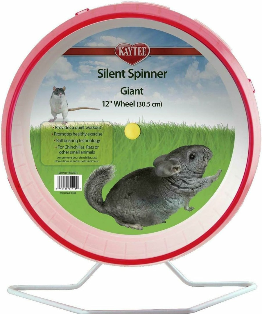 Small Animal Kaytee | Kaytee Silent Spinner Wheel For Pet Chinchillas, Rats, And Hedgehogs, Giant 12 Inch