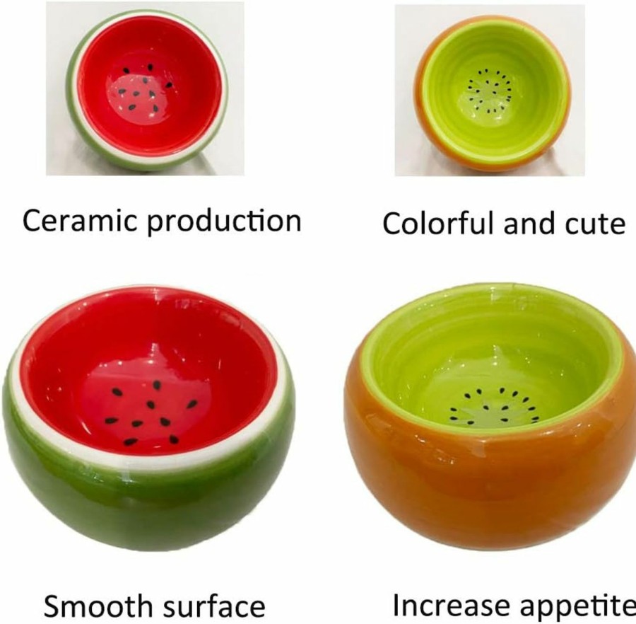 Small Animal Hamiledyi | Hamiledyi Hamster Bowl,Ceramic Food Water Feeding Dish For Guinea Pigs Gerbil Mouse Rat Chinchilla Hedgehog Sugar Glider