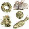 Small Animal IKASEFU | Ikasefu 4 Pcs Rabbit Toys Bunny Straw Ball Small Animals Play Balls Handmade Chewing Toys For Guinea Pigs Rabbits Chinchilla Hamsters