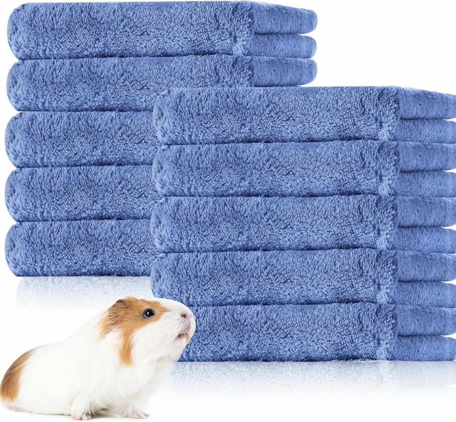 Small Animal Chumia | 10 Pieces Guinea Pigs Blankets Hamster Fleece Cage Liners Soft Guinea Pig Accessories Small Animal Pet Blanket Sleep Bedding Mats Pet Supplies For Dog Puppy Cat (Mixed Colors, 11.8 X 11.8 Inch)