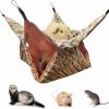 Small Animal EAEDMY | Eaedmy Guinea Pig Rat Ferret Tree Hole Bed And Hammock Tunnel, Ferret Hanging Bunk Bed Hammock, Parrot Bird Tree Hole, Small Animals Hideout And Soft Bed (1.Tree Hole Bed And Hammock)