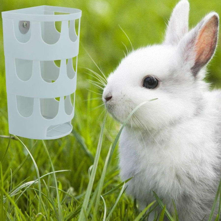 Small Animal POPETPOP | Popetpop Hanging Rabbit Hay Rack Feeder - Plastic Fixable Small Pet Food Container, Less Wasted Rabbit Caged Hay Rack Manger For Hamster/Guinea Pig/Chinchilla/Small Animals/Bird