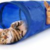 Small Animal SunGrow | Sungrow Cat & Bunny Tunnel For Indoors, Connect Cat Tree, Hideaway Toys & Accessories Encourage Exercise For Dwarf Rabbits, Ferrets, Kitty, Guinea Pig,