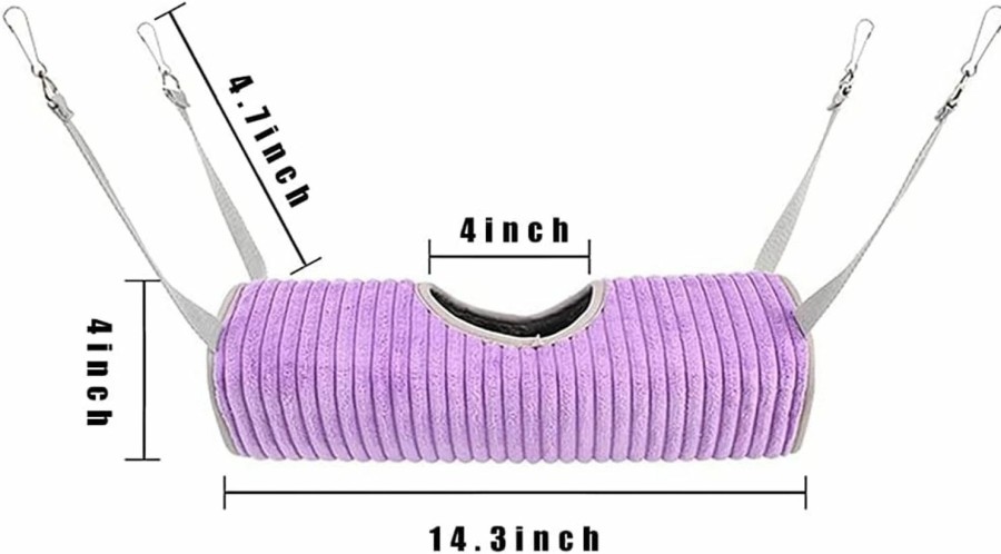 Small Animal HAICHEN TEC | 3 Pack Ferret Hanging Tunnel Hammock Warm Swinging Bed For Ferret Guinea Pig Sugar Glider Rats Squirrel Small Animal Hideout Tube Toys Cage Accessories (3 Pack)