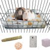 Small Animal JSLZF | Jslzf Rat Cage Platform Accessories Hanging Rat Ledge Metal Ferret Hammock Squirrel Cage Bed Pet Chew Toys Small Animal Habitat For Hamster, Sugar Glider, Rat